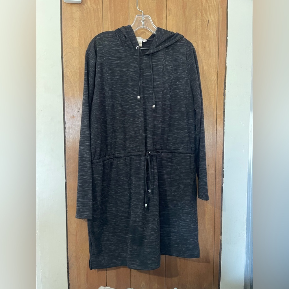 Michael Kors Large Woman Charcoal Gray Hooded Dress